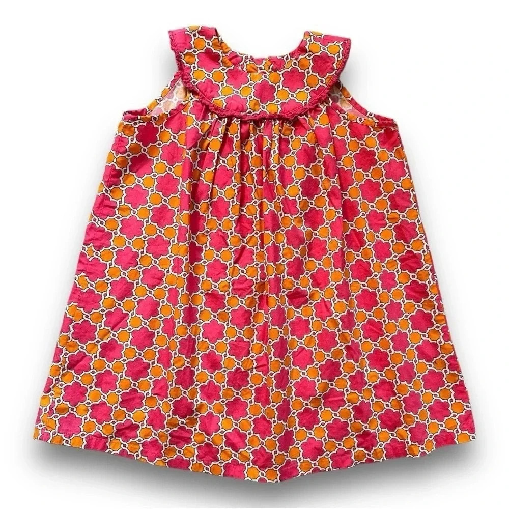 Land’s End | Geometric Print Yoke Dress (3T)